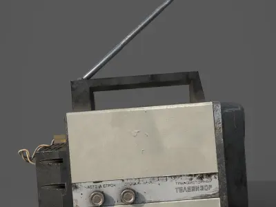 Vintage TV USSR Electronica VL100 Free 3D model