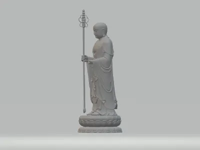 Ksitigarbha Bodhisattva Buddha Statue  3D print model order
