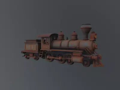 rusty train 3D model