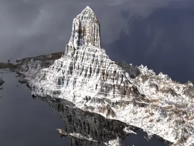Fantasy Ice Landscape 3D model