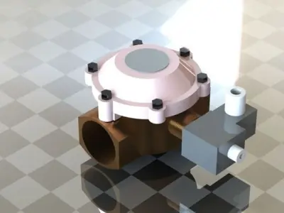 solenoid valve 3D model from CGTrader
