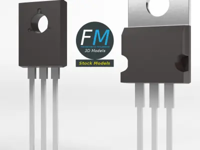 TO transistors 3D model