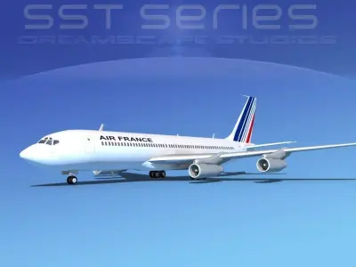 Boeing 707-320 SS Air France 1 3D model