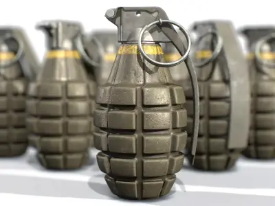 American Frag hand grenade MK2 3D model