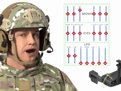  FPV Drone Military Operator Fur Rigged 