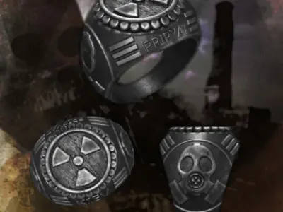 Stylized 3d Ring - Pripyat-Kiev 3D print model