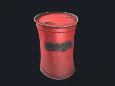 Stylized barrel Low-poly 3D model order