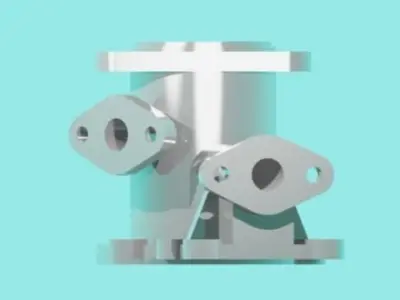 Valve casing Free 3D model