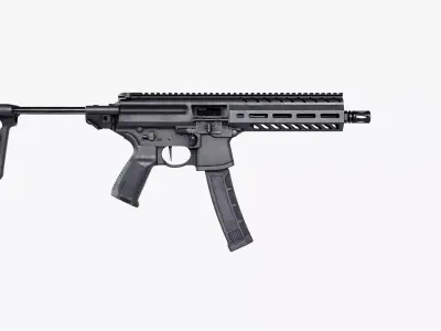 Sig Sauer MPX Submachine Gun Low-poly 3D model