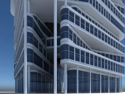 Office Building Tower 1 3D model