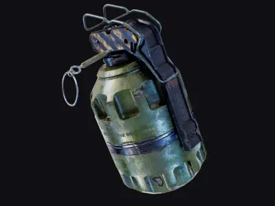 FRAGMENTATION GRENADE Low-poly 3D model