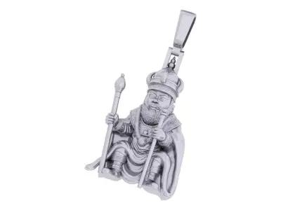 The King Pendent 3D print model