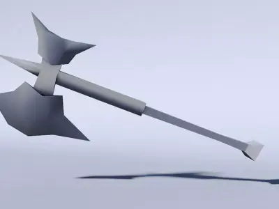 Weapon metal axe Low-poly 3D model