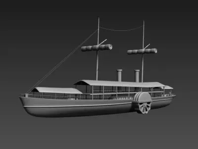 Antique Boat Model 3D print model