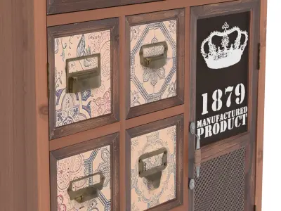 vintage old carboard  Low-poly 3D model