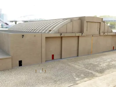 Military AAFB AEF FOL Aircraft Maintenance Hangar 3D model