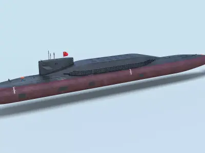 Chinese Type 094 Nuclear Submarine 3D model