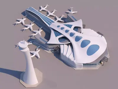 0197 - Airport Building 3D model