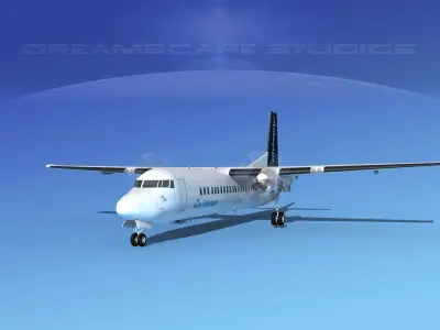 Fokker F-60 KLM Cityhopper 2 3D model