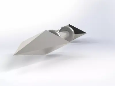 Double Kunai Weapon 3D Model Low Poly Ninja Blade 3D model