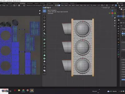 Traffic Lights and Signal System - Low Poly Game Ready Low-poly 3D model