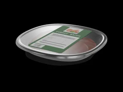 Dried meats Turkey Bacon 3D model