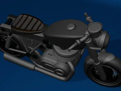 Cafe Racer Motorcycle 3D model purchase