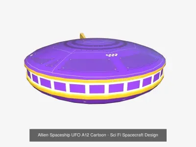 10 Alien Spaceships UFO Collection L - Cartoon - Spacecraft 3D Model Pack