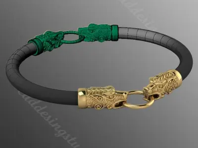 Bracelet ak3 Dragon 3D print model