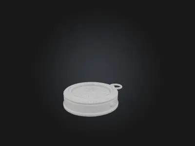 Cracked Compass Low-poly 3D model