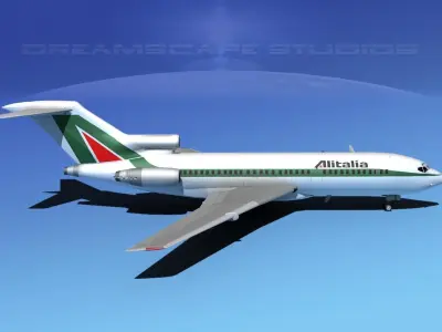 Boeing 727-100 Alitalia 3D model