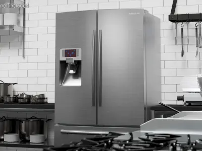 Samsung French Door Refrigerator With Bottom Freezer 3D model
