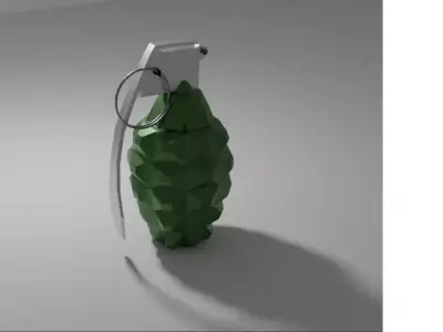 military grenade Low-poly 3D model