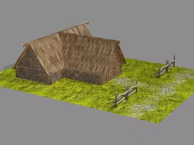 Medieval Viking House 06 Game Ready Low-poly 3D Model Low-poly 3D model purchase