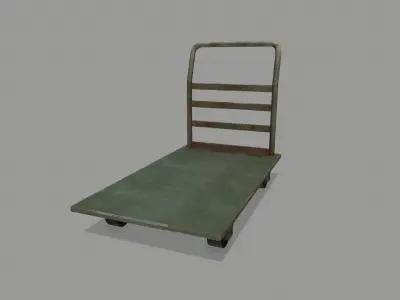 Trolley metal dolly cart Low-poly 3D model