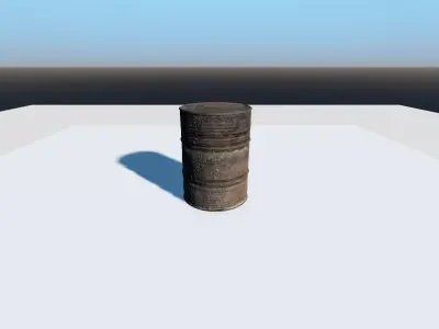Rusty Barrel Free low-poly 3D model buy