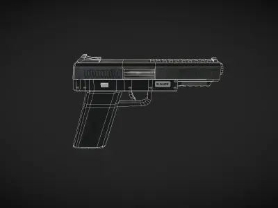 Handgun Low-poly 3D model buy