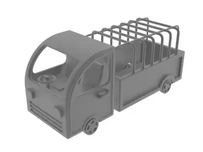 Mini Truck Low-poly 3D model