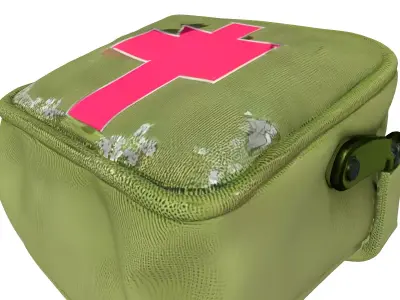 Tactical First Aid Kit Pouch Low-poly 3D model