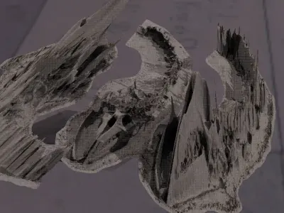 Whale bones  2 3D 3D model