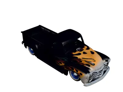 1950 Modified Pickup Truck 3D Model Custom Retro Utility Vehicle 3D model