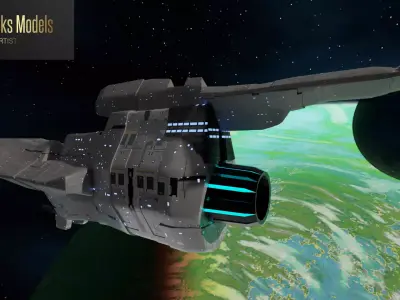 Star Ship Low-poly 3D model
