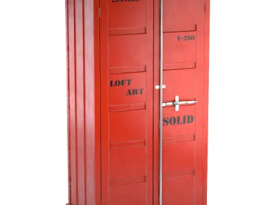 Sea Container wardrobe 4 COLORS 3D model