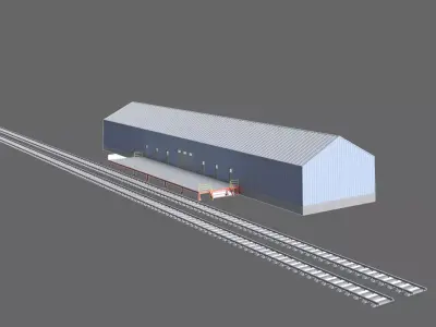industrial building 3D model from CGTrader