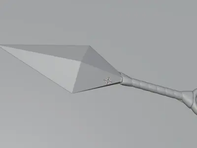 kunai 3d model shovel Low-poly 3D model