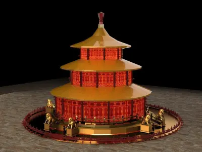 Chinese temple  3D model