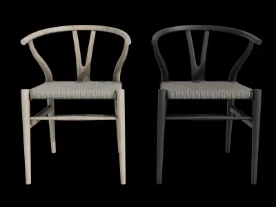 Wooden Chairs Pbr Low-poly 3D model