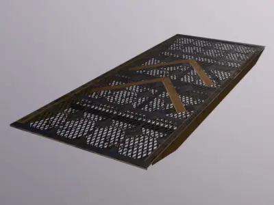 Crane Platform Seperate Low-poly 3D model