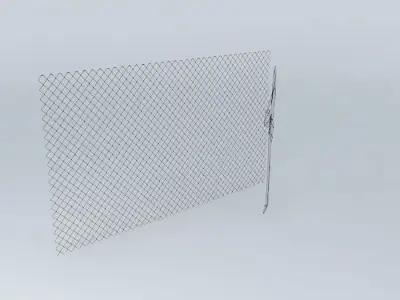 10 feet of 6 chain link fencing 11 gauge Free 3D model