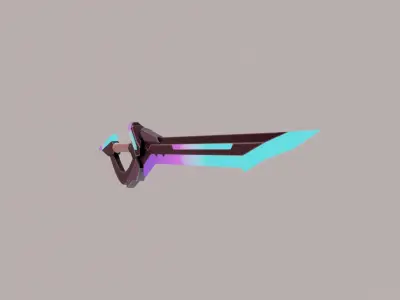 Anime Sword Low-poly 3D model